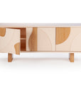 Olga sideboard with nude MDF body and oak feet | theMADgroup