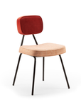 State Chair with Olavi Clementine seat, paprika back, and black metal legs – theMADgroup