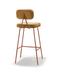 State Bar Chair in gingerbread tone with copper metal legs and piping – theMADgroup