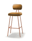 State Bar Chair in gingerbread tone with copper metal legs and piping – theMADgroup